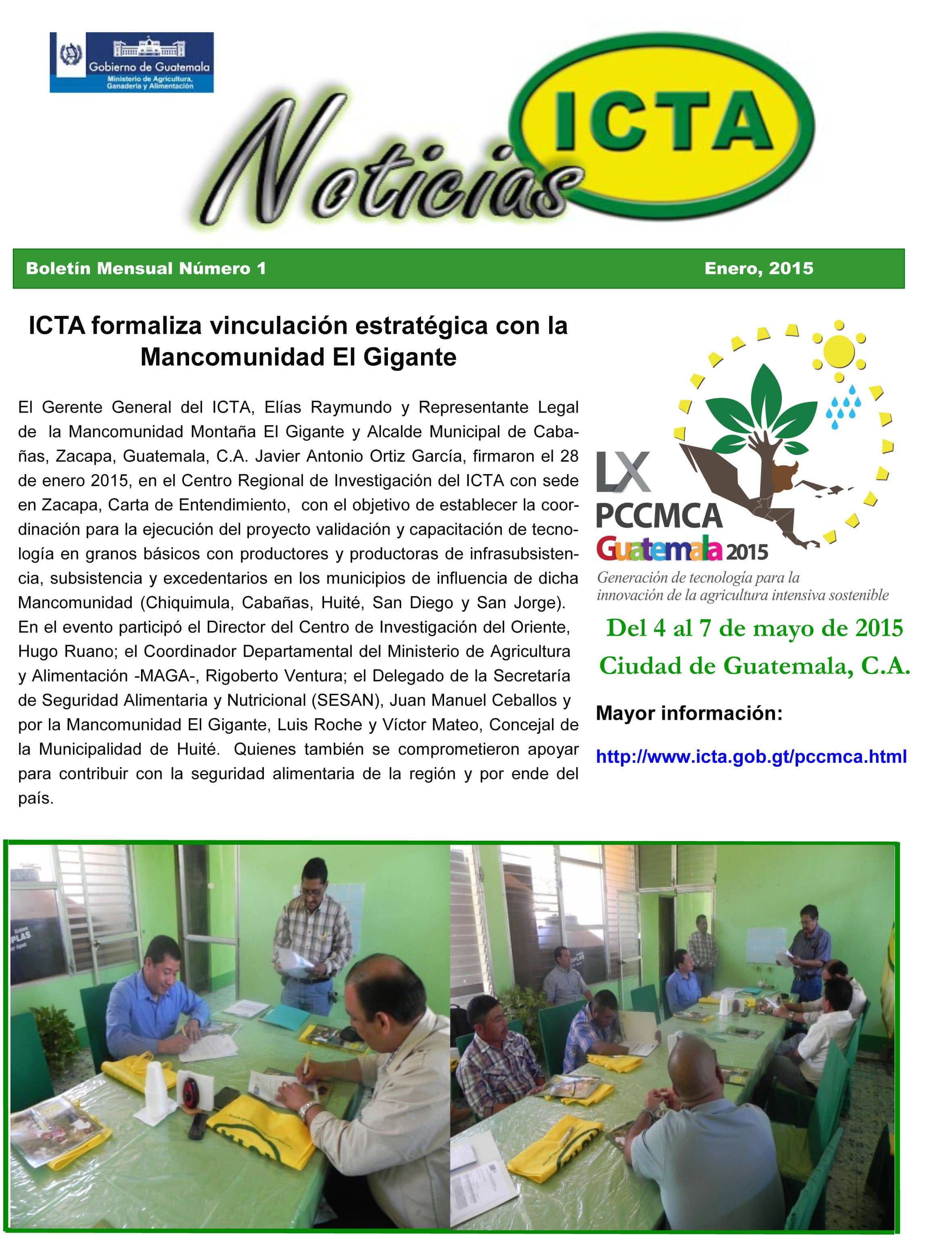 boletin ICTA enero 2015
